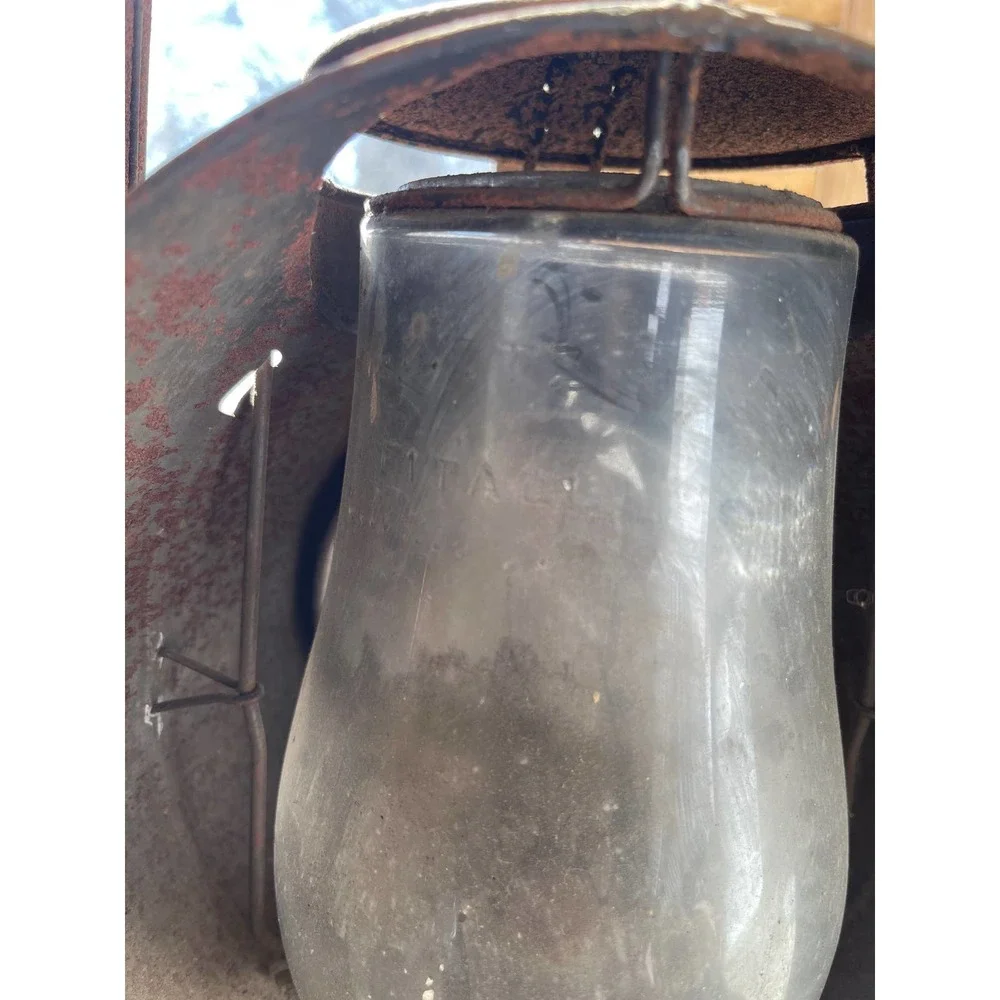 Antique 1900's Dietz Acme Track Walker Inspector Railroad Train Lamp Patina Rust